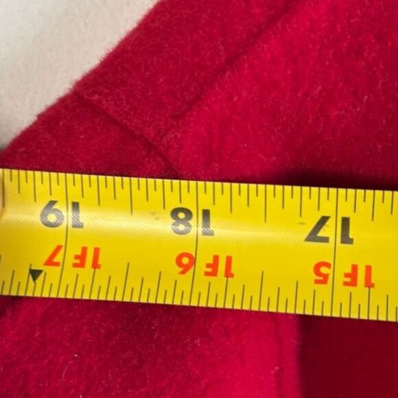 Bloomingdales Now Women Wool Coat Classic Button Up Elegance Red Size 20w - Picture 6 of 11
